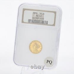 1896 $2.50 Liberty Head Quarter Eagle 90% Fine Gold NGC MS 62 US Coin Sealed