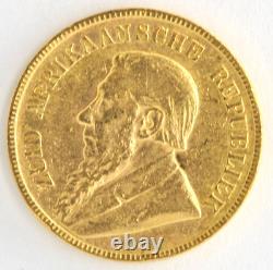 1897 Boer Republic South Africa 1 Pond. 916 Fine Gold Coin KM# 10.2