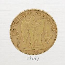 1897 France Gold 20 Francs Lucky Angel Gold Coin 90% Fine Gold