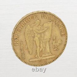 1897 France Gold 20 Francs Lucky Angel Gold Coin 90% Fine Gold