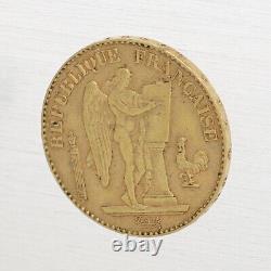 1897 France Gold 20 Francs Lucky Angel Gold Coin 90% Fine Gold