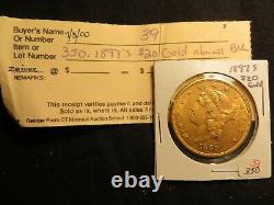 1897 S $20 B. U. GOLD Double Eagle Twenty Dollar Liberty coin fine luster mint