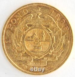 1898 Boer Republic South Africa 1 Pond. 916 Fine Gold Coin KM# 10.2 1898 Boer Republic South Africa 1 Pond. 916 Fine Gold Coin KM# 10.2