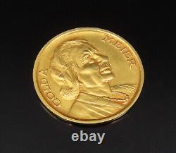 18K GOLD Vintage Golda Meir Israel Jerusalem Coin GOT057