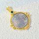 18k Gold Necklace With Ancient Coin Pendant Goddess Athena Women's Fine Jewelry