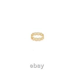 18K Gold Ring Money Lucky Coin 0.84 grams Fine Jewelry Size 5.5