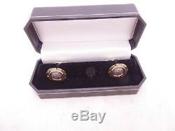 18ct gold roman coin cufflinks boxed