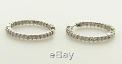 18k White Gold Diamond Hoop Earrings, Roberto Coin