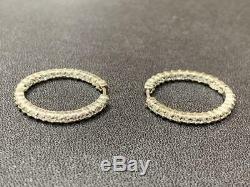 18k White Gold Diamond Hoop Earrings, Roberto Coin