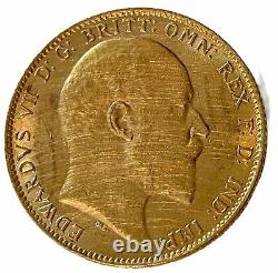 1902 Gold Full Sovereign Coin London Mint King Edward VII Collectible Very Fine