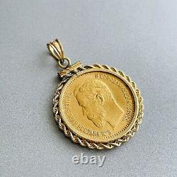 1903 5 Rubles Gold Coin Imperial Russia Nikolas II Uncirculated Coin Pendant