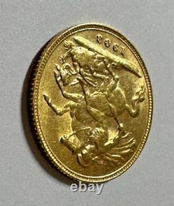 1903 Gold Great Britain Edward Vii. 917 Fine Gold 1/2 Sovereign Coin