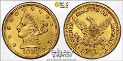 1903 Liberty Gold Quarter Eagle ($2.50) Pcgs Au58