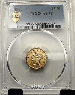 1903 Liberty Gold Quarter Eagle ($2.50) Pcgs Au58