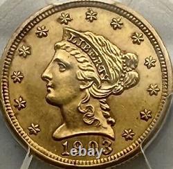 1903 Liberty Gold Quarter Eagle ($2.50) Pcgs Au58