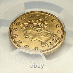 1903 Liberty Gold Quarter Eagle ($2.50) Pcgs Au58