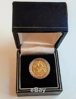 1905 Half Sovereign 22k Gold Coin Mens Ring 9ct Size 7.75 (St. George On Horse)