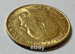 1908 Gold Great Britain Edward Vii. 917 Fine Gold 1/2 Sovereign Coin