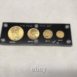 1908 Rare Colletion US Gold Type 4 Gold Coin Set Amazing High Grade BU Coins