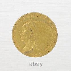 1909 $2.50 Indian Head Quarter Eagle Fine Early Gold Coin US Coin