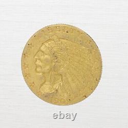 1909 $2.50 Indian Head Quarter Eagle Fine Early Gold Coin US Coin