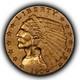 1909 G$2.50 Indian Head Gold Quarter Eagle Luster Xf Sku-g5367