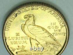 1909 Indian Head $2.50 quarter Eagle Gold coin pendant. 4.8gm