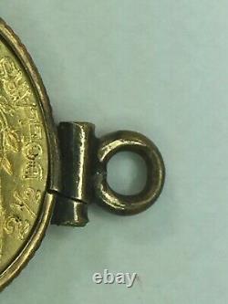 1909 Indian Head $2.50 quarter Eagle Gold coin pendant. 4.8gm