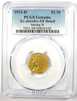 1911-D Indian Gold Quarter Eagle $2.50 Coin Strong D Certified PCGS XF Details