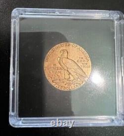 1911-s Gold Us $5 Indian Head Half Eagle Coin Fine Condition