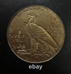 1911-s Gold Us $5 Indian Head Half Eagle Coin Fine Condition