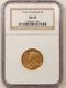 1912 $5 Canada Gold. 2419 Fine Gold, Km#26 Ngc Au-55, Lustrous Original