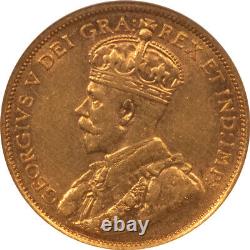 1912 $5 Canada Gold. 2419 Fine Gold, Km#26 Ngc Au-55, Lustrous Original