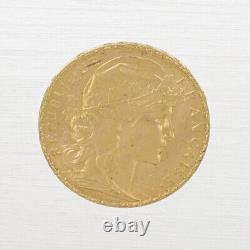 1912 France Gold 20 Francs Rooster Coin 90% Fine Gold Bullion Coin Paris Mint