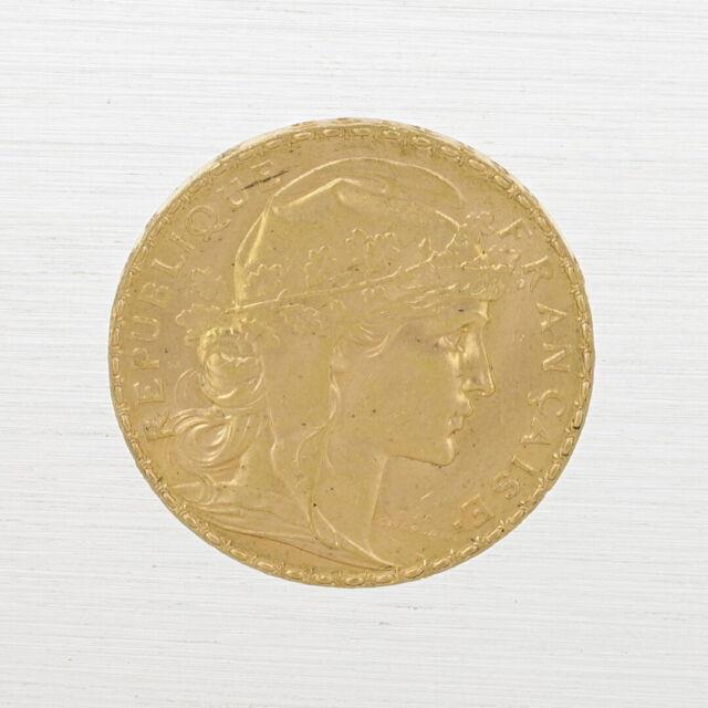 1912 France Gold 20 Francs Rooster Coin 90% Fine Gold Bullion Coin Paris Mint