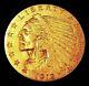 1912 Gold Indian Head $2.50 Quarter Eagle Fine Gold Bullion Coin Very Nice