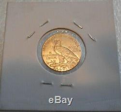 1913 Indian Head Fine Gold $2.50 Quarter Eagle Very Nice Coin 4.18 Gram