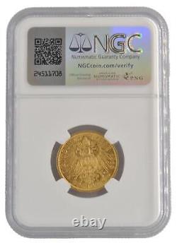 1913A Germany States Prussia 20 Mark NGC Graded MS62.900 Fine Gold Coin