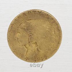 1914 $2.50 Indian Head Quarter Eagle Fine Early Gold Coin US Coin