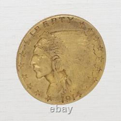 1914 $2.50 Indian Head Quarter Eagle Fine Early Gold Coin US Coin