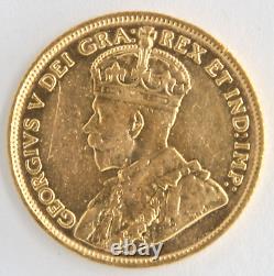 1914 Canada $5 Dollars Ruler George V. 900 Fine Gold Coin Bullion KM# 26