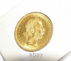 1915 AUSTRIA 1 DUCAT FRANZ JOSEPH GOLD COIN RESTRIKE. 986 FINE GOLD=23 3/4k