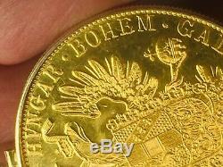 1915 AUSTRIAN 4 DUCAT GOLD COIN (. 4438 TROY OUNCE) SET IN 14K BEZEL 17.5gm