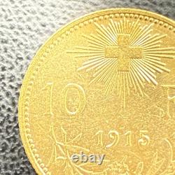 1915 B Switzerland Confederation Helvetia 10 Francs. 900 Fine Gold Coin KM# 36 1915 B Switzerland Confederation Helvetia 10 Francs. 900 Fine Gold Coin KM# 36
