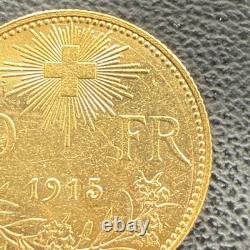 1915 B Switzerland Confederation Helvetia 10 Francs. 900 Fine Gold Coin KM# 36 1915 B Switzerland Confederation Helvetia 10 Francs. 900 Fine Gold Coin KM# 36