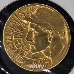 1915 S Panama-Pacific Gold Dollar Brilliant Uncirculated Low Mintage of 15,000