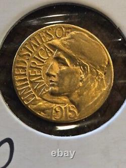 1915 S Panama-Pacific Gold Dollar Brilliant Uncirculated Low Mintage of 15,000