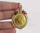 1915 Us Ten Dollar Indian Head Coin Pendant With Chain 14k Yellow Gold Plated