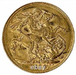 1918 Gold Full Sovereign Coin King George V (1910-1936) Melbourne Mint Fine