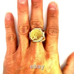 1926 2.5 Dollars Indian Head Fine Gold Coin & 14K Gold Ring 22.2grams Size 13.75 1926 2.5 Dollars Indian Head Fine Gold Coin & 14K Gold Ring 22.2grams Size 13.75